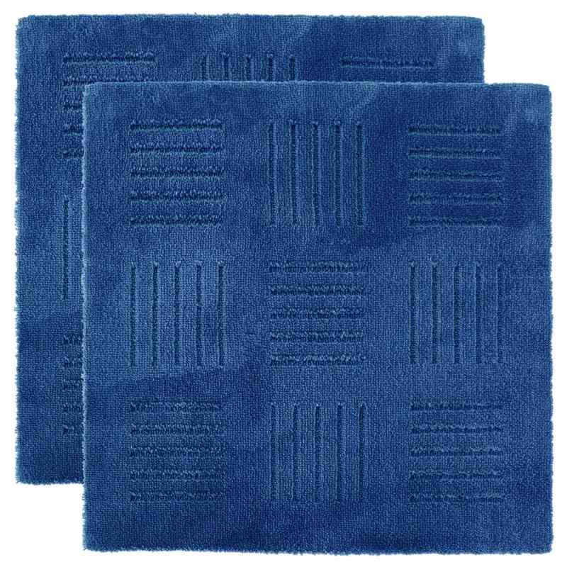 乐天商城 - タイルカーペット ブルー 約60×60cm(2枚組) ジョイントキッチンマット ピタプラス ブリック ピタッと吸着