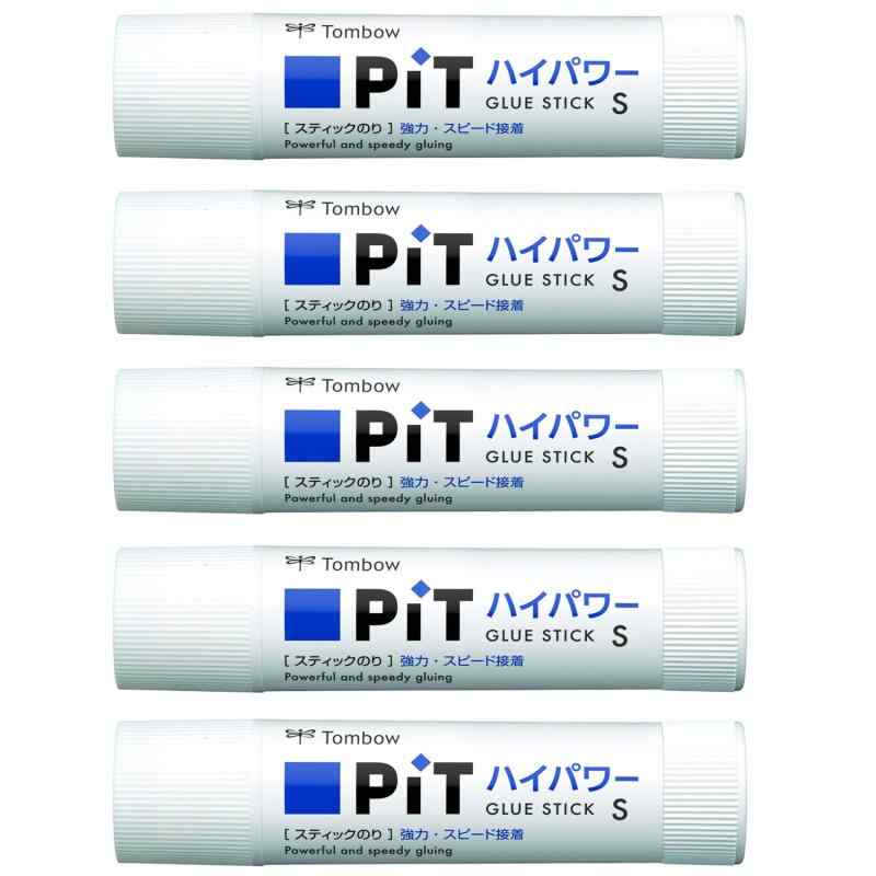 トンボ鉛筆 スティックのり PiTハイパワー Sサイズ (強力・スピード粘着) (10g) 5本 HCA-511