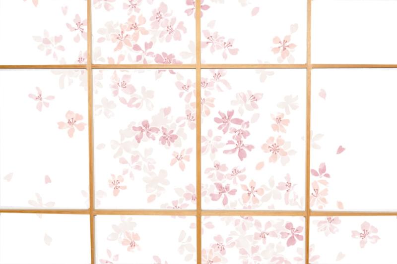 菊池襖紙工場 令和の障子紙 桜 RS001 ホワイト・ピンク