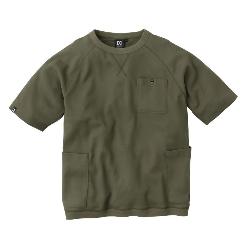 樂天商城 - G-437 5ポケット半袖Tシャツ アーミー L ライトワッフル