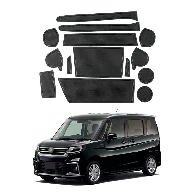スズキ ソリオ/ソリオバンディット MA27S MA37S 専用 インテリアラバーマット コンソールマット ドアポケットマット 内装パーツ ノンスリップマット ドレスアップパーツ アクセサリ
