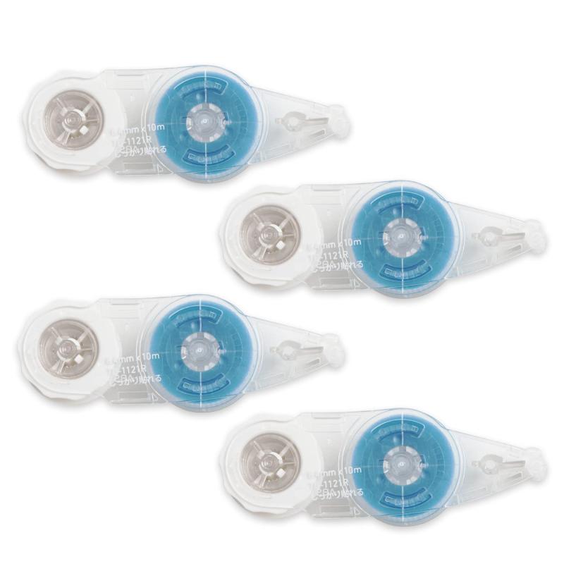 Paste - プラス テープのり ノリノポッド しっかり貼れる 8.4mm 詰替テープ 徳用 4個入 54-346