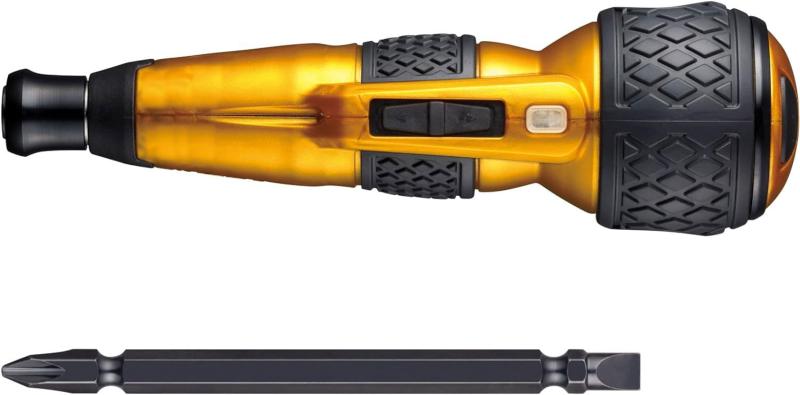 Rakuten - ベッセル(VEEL) 電動 ボールグリップ ドライバー プラス プレミアム 3段階切替モード 色 (金) ビット1本付 220USB-P1GL