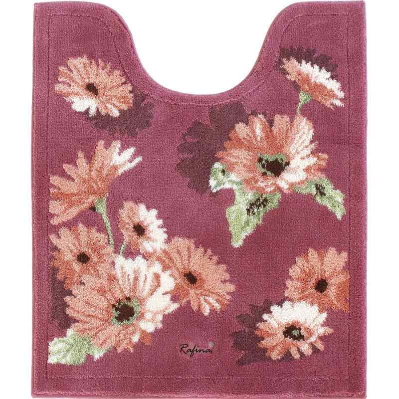 ラフィーナ トイレマット 約75cm×63cm レッド(ウィルトン 日本製 大判) 4548622255119