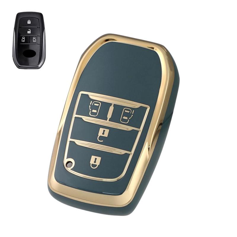 [] キーケース トヨタ用 スマートキーケース キーカバー 柔らかい TPU素材 4ボタントヨタ専用設計 キーホルダー 新型 ヴォクシー 90 系 新型ノア 90 系 シエンタ AH VOXY SIENTA 等に適用 キ
