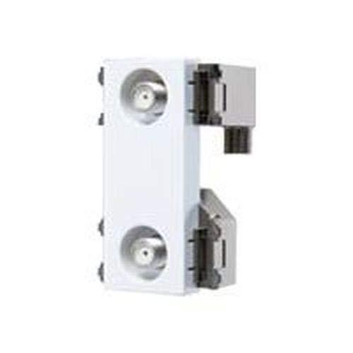 埋込高シールドテレビターミナル2端子 送り配線用 ホワイト S4821W