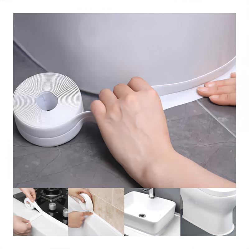 防カビ・防水テープ 補修テープ 透明 トイレ シール 隙間掃除を埋める 汚れ防止マスキングテープ 強粘着 耐熱 のり残らず 繰り返し洗濯可能 キッチン コンロ 洗面台 浴室 隙間 家事時短 Myrs