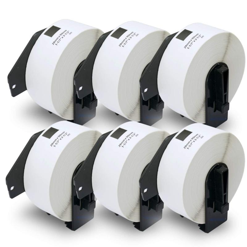 'DK-1201 Compatible with Brother Standard Address Labels 1-1/7'' x 3-1/2'' (29mm x 90mm)'