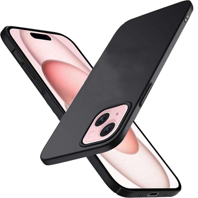 極薄 iphone15 用 ケース 薄型 iphone 15 用 ケース PCマット質感 超軽量 黄変防止 指紋防 擦り傷防止 手触り良い 全面保護 超耐磨 耐衝撃 アイフォン 15 用 カバー ワイヤレス充電対応 ブラ