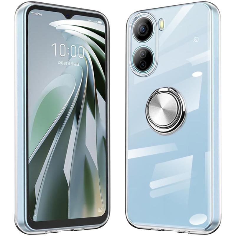 ZTE Libero 5G IV ケース クリア リング付き nubia Ivy (Z6561J)/A302ZT ケース ソフト 柔軟 TPU 軽量 スリム Libero 5g 4 カバー 耐衝撃 スタンド機能 車載ホルダー対応 擦り傷防止 落下防止 リ