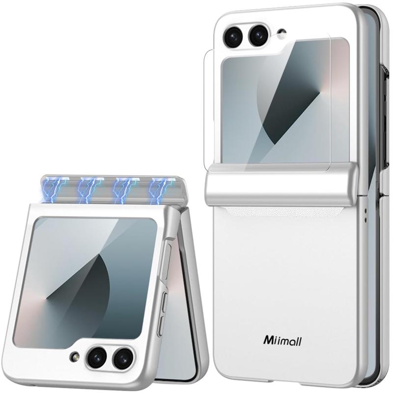 Rakuten - 対応Galaxy Z Flip6/7 FE 専用 ケース フィルム+ケース一体型 耐衝撃 軽量 強化ガラス膜 滑り止め スマホケースカバー 着脱簡単 落下防止 擦り傷防止 全面保護 Galaxy Z Flip6/7 FE カバー ギャラ