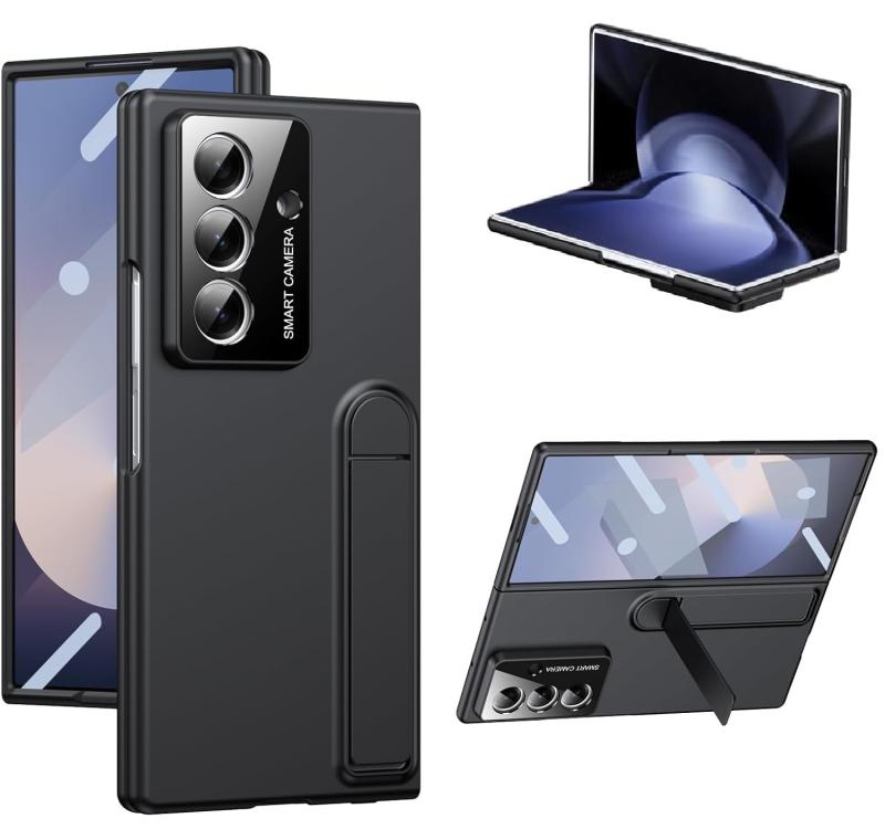 Galaxy Z Fold7 ケース スタンド付き 保護フィルム一体型 ケース 全面保護 衝撃吸収 シリコンカバー 指紋防止 黄ばみにくい スクラッチ防止 折りたたみ Samsung galaxy z fold7 に適用 PC 保護カバー