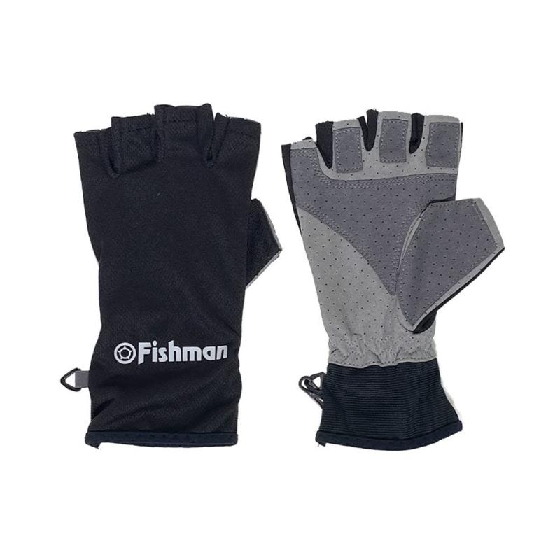 Rakuten - FISHMAN(フィッシュマン) GB-201806 夏用5フィンガーレスグローブ ブラック S