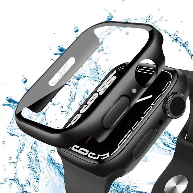 樂天商城 - 対応 Apple Watch ケース Series SE3/SE2/SE/6/5/4 44mm 防水 PC素材 アップルウォッチ カバー ガラスフィルム 一体型 アップルウォッチ ケース 耐衝撃 Apple Watch カバー 全面保護 装着簡単 高耐