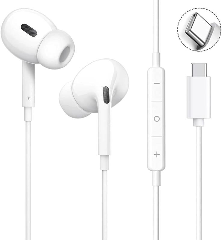 2025新版タイプc イヤホン Type-C イヤホン 有線 HIFI音質 音量調節 重低音 ノイズキャンセリング マイク付き 通話可能 ハイレゾ クリア通話 ステレオイヤフォン ヘッドホン Type Cインターフ multibox-10151892 どしろショップ パッケージ画像