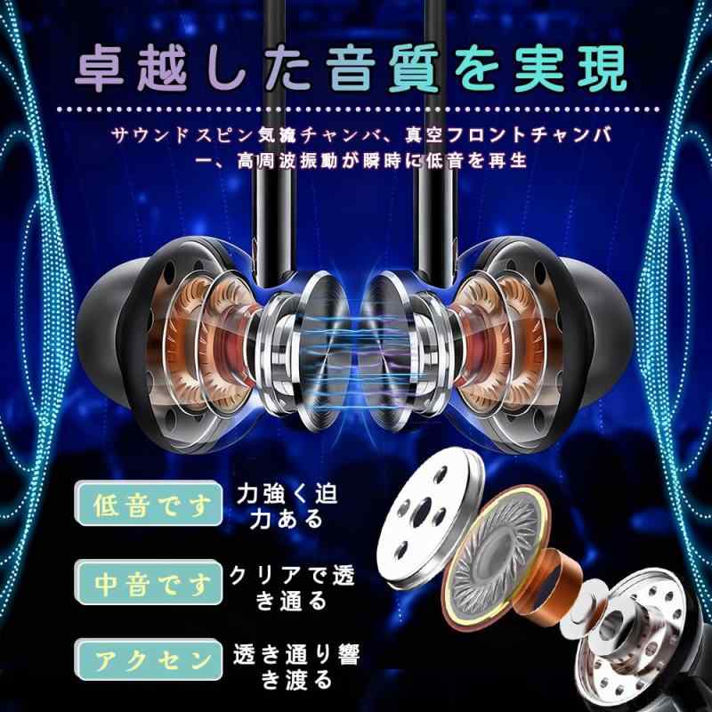 有線イヤホン 3.5mmジャック 磁気式 ノイズキャンセリング機能 ステレオ 延長ケーブル インイヤー型 2.5mロングケーブル ゲーミングイヤホン マイク付き 快適な装着感 クリーンな通話 multibox-10151961 どしろショップ サンプル画像3