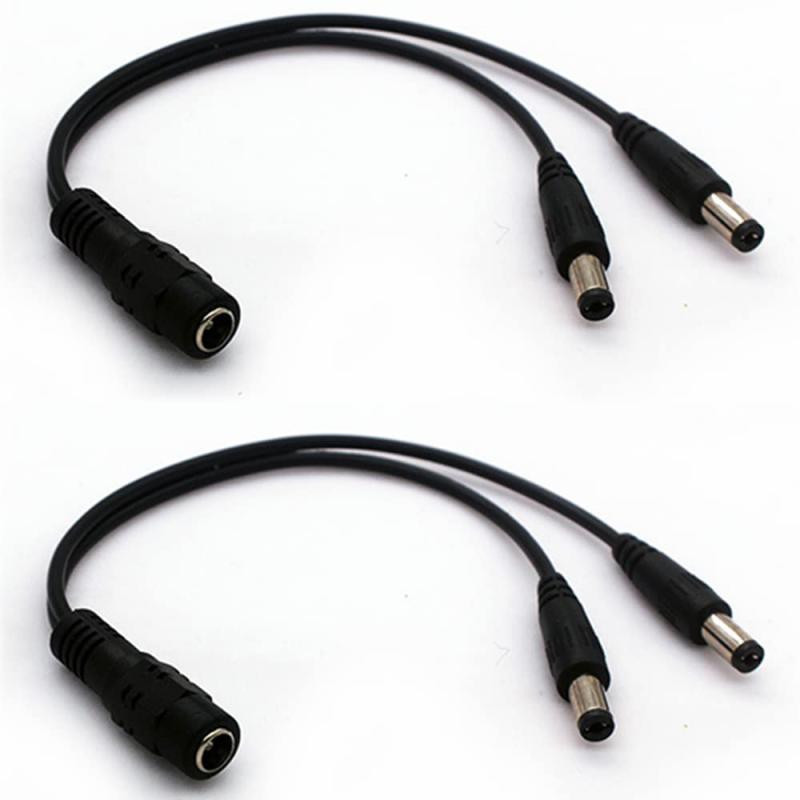 Rakuten - DC電源ケーブル DC プラグ電源供給ケーブル DC電源ケーブル DC電源接続ケーブル DC電源スプリッターケーブル 2分岐ケーブル 1個女性 - 2個男性コネクタ ジャック セキュリティ カメラ/IP カメラ