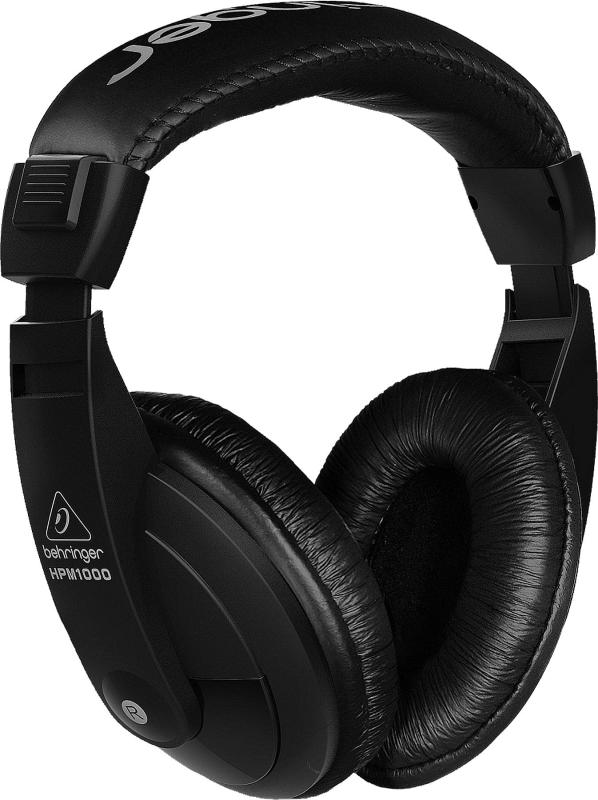 ベリンガー ヘッドホン DJ モニター HPM1000-BKウルトラワイドな周波数レスポンスハイダイナミックレンジ高解像度カプセル1/8インチ コネクタ。1/4インチへの変換アダプタが付属片面コード