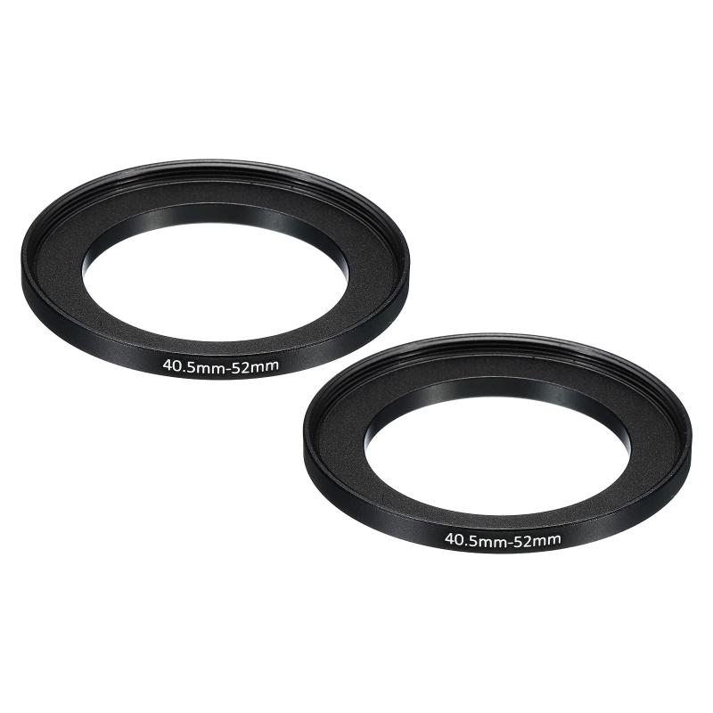 乐天商城 - 40.5 mm-52 mm 金属ステップアップリング 2個 カメラレンズフィルターアダプターリング アルミニウム フィルターアダプターリング カメラレンズフード用 ブラック