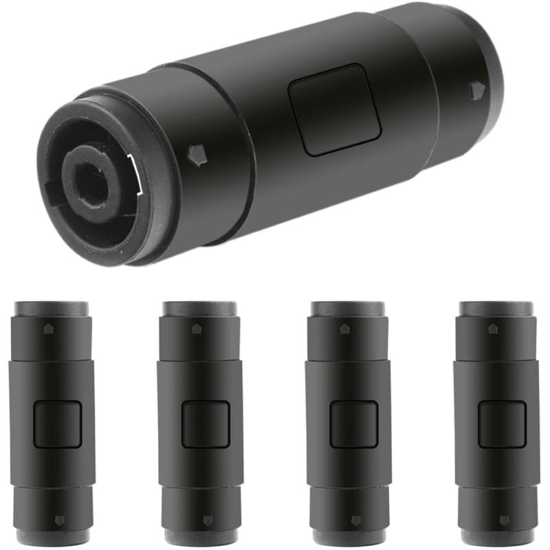 Rakuten - スピコン用コネクタ メスアダプターカプラー ノイトリック用 4ピンスピーカーオーディオプラグ用 メス-メスストレートカプラーケーブルジャックコネクター AMPコード延長用、5個