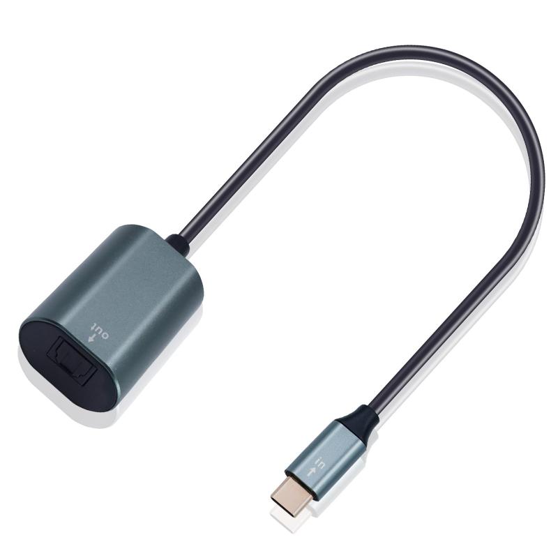 Poyiccot USB - TOSLINK デジタル 変換 ケーブル 20cm/7.87インチ, Thunderbolt 4/3 -トスリンク変換器、タイプC - Optical ドングル、MacBook Mac Windows、PC、ノートパソコン、コンピュータに対応