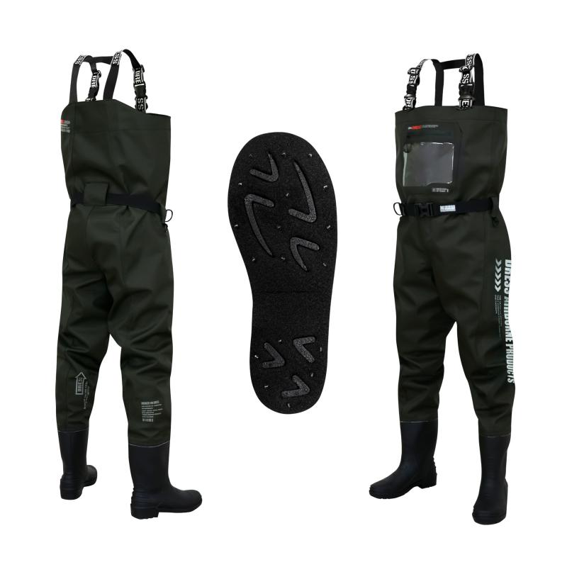 [ドレス] チェストハイ ウェーダー AIRBORNE フェルト スパイク S~2XL 釣り 胴長 長靴 高耐久 ブーツ 防水 海釣り 渓流 ウェーディング フローティング 多機能 セット 大きいサイズ 丈夫 軽量