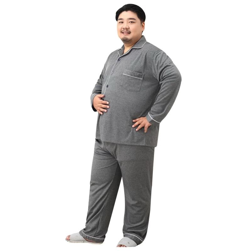 樂天商城 - [] パジャマ メンズ ルームウェア 大きいサイズ 3XL-5XL 90-140KG 上下セット ゆったり 綿 長袖 半袖 吸汗 通気 肌に優しい 薄手 春夏秋 部屋着