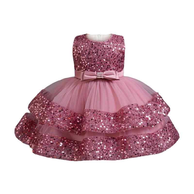 Rakuten - [] ベビードレス 子供ドレス パーティードレス ワンピース チュール スパンコール リボン ベビー服 フォーマル 結婚式 誕生日 発表会 記念写真 プレゼント
