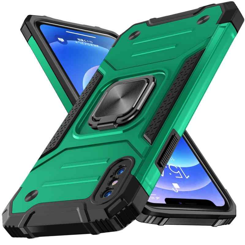 mneudedu 対応 iPhone XS/X 用の ケース リング付き 耐衝撃 PC 衝撃吸収 米軍MIL規格 車載ホルダー対応 全面保護 薄型 軽量 スタンド機能 TPU カメラ保護 携帯カバー 人気 110-KM-X/XS