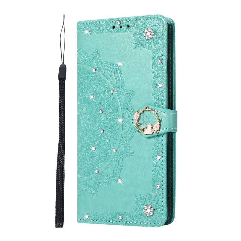 乐天商城 - Galaxy A51 5G ケース 手帳型 SC-54A SCG07 高級PUレザー カードポケット付き 財布型 花輪の猫 TPU スタンド機能 マグネット対応 ストラップ付き キラキラ 可愛いオシャレ 耐衝撃