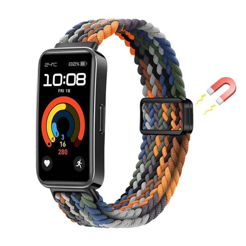 樂天商城 - バンド Huawei/Garmin/Xiaomi 対応 ナイロン素材 交換バンド 編み込み マグネット 時計ベルト 耐久性 通気性 弾力性 伸縮性 柔軟性 防汗 長さ無段階調整 日常 スポーツ 仕事 旅行に最適 ベル
