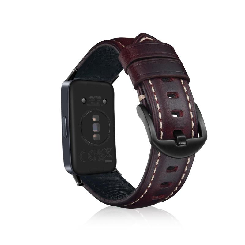 [] 밴드 Huawei Band 10 / Huawei Band 9 / Huawei Band 8 대응 가죽 밴드 가죽 화웨이 밴드 10 교환 밴드 비즈니스 바람 유연한 남녀 교체 벨트 사이즈 조절 가능 교환 벨트 컴파티블 Huaw