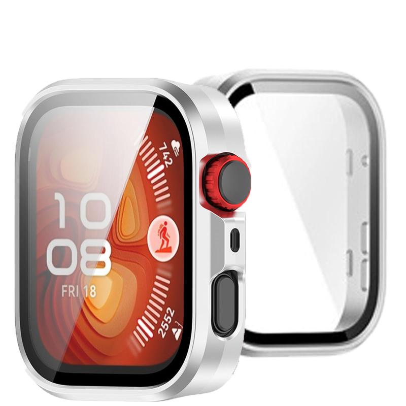 Rakuten - For HUAWEI WAT FIT 4 Pro 専用カバー ファーウェイ WAT FIT 4 Pro 保護ケース セット 強化ガラスフィルム+超耐衝撃PCフレーム 落下・衝撃・スクラッチ防止 反射低減 指紋防止 軽量スリム設計