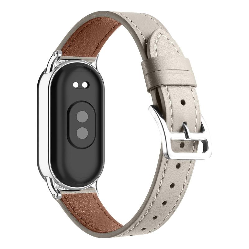 Leather Band for Xiaomi Band 9/Xiaomi Band 8 - Replacement Band for Xiaomi Mi Band 9/Xiaomi Mi Band 8 - Smart Watch Replacement Band - Leather Strap - Business Band - Quick-Fit