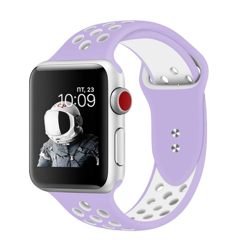 Rakuten - スマートウォッチバンド For Apple Watch Series 7/6/5/4/3/2/1/SE 対応 シリコンバンド 替えバンド スマートウォッチ シリコン ベルト 交換ストラップ 腕時計バンド 通気 軽量 スポーツバンド