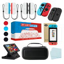 【スイッチ保護セット】nintendo switch 収納バッグ 耐衝撃 ガラスフィルム ジョイコンカバー シリコン リストバンド 保護ケース クロス