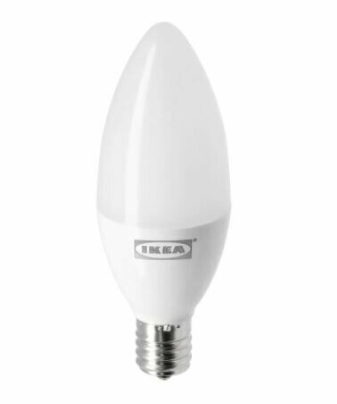IKEA イケア TRADFRI トロードフリ LED電球 E17 440ルーメン ワイヤレス調光 ホワイトスペクトラム シャンデリア オパールホワイト 自動 エコ 照明 電気 IoTのサムネイル