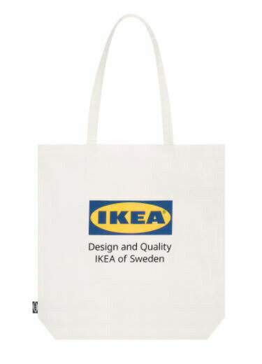 IKEA イケア EFTERTRADA エフテルトレーダ バッグ ホワイト 内ポケット トートバッグ エコバッグ ジム 習い事 収納 カバン バック シンプル 丈夫