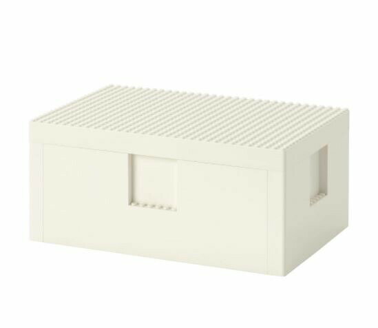 IKEA BYGGLEK ビッグレク レゴ ボックス ふた付き ホワイト 26x18x12 cm おもちゃ箱 LEGO おもちゃ 玩具 組み立て 子供 プレゼント