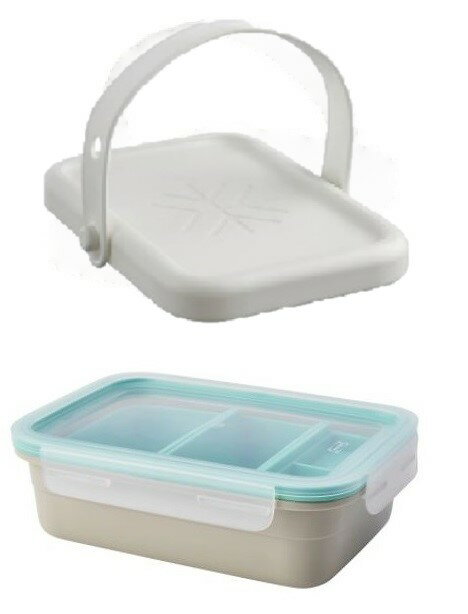 IKEA イケア 365+ 保存容器 ふた付き 保冷剤付き 長方形 プラスチック 弁当箱 インサート付きのサムネイル