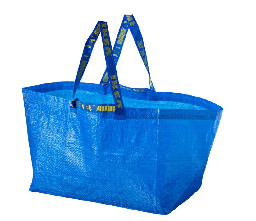 IKEA イケア FRAKTA フラクタ キャリーバッグ L ブルー 55x37x35 71 l 大容量 トートバッグ エコバッグ ジム 習い事 収納 カバン バック シンプル 丈夫のサムネイル