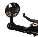 自転車 ミラー アクセサリ 丸型 360°回転 角度調整 コンパクト 後方確認 凸鏡 鏡 バックミラー サイクリング ママチャリ マウンテンバイク ツーリング