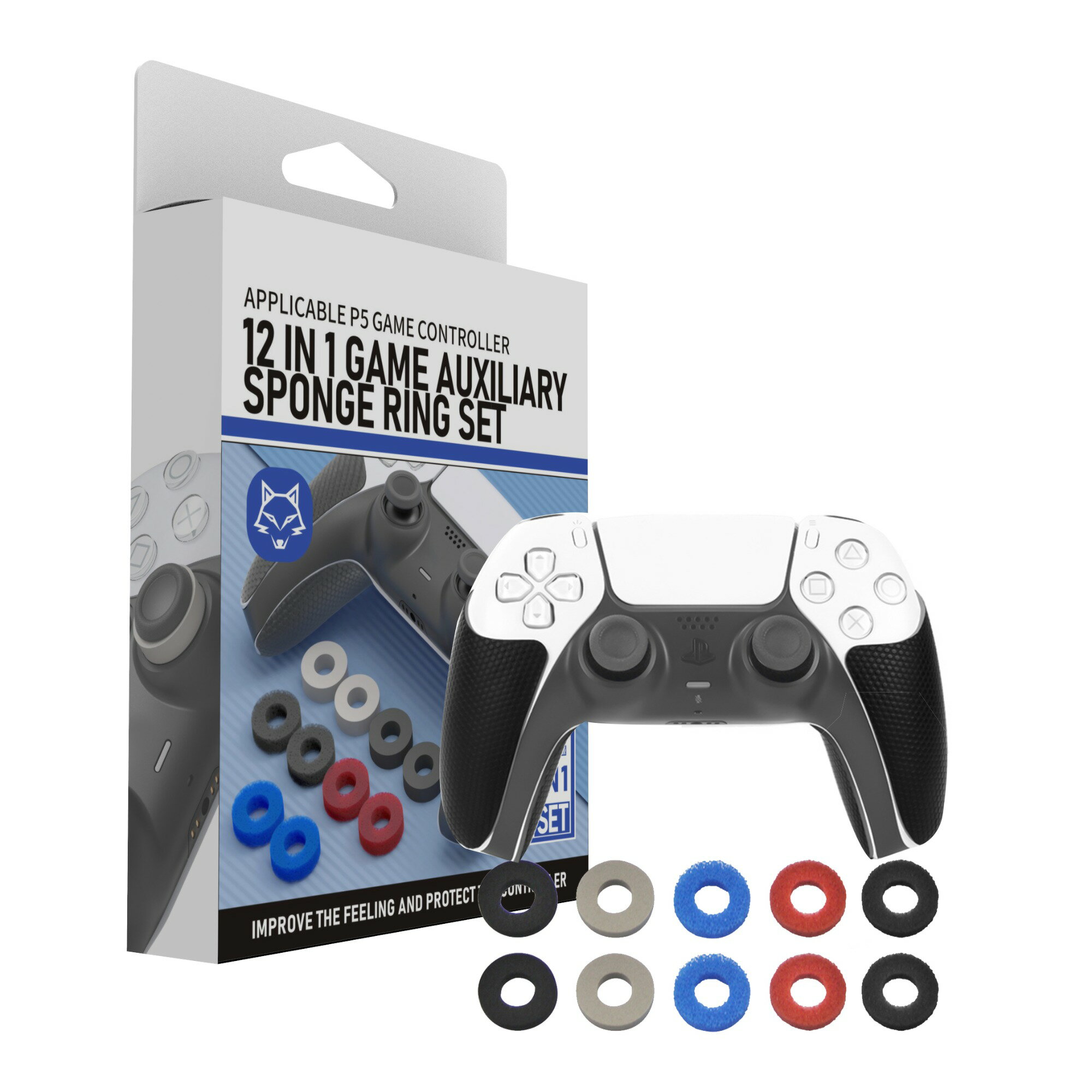 エイムリング コントローラーグリップ 10+2個入り 硬さ 3種類 グリップシール PS5 playstation5 プレステ5 コントローラー グリップ アシストリング FPS エイム