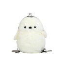 シマエナガ ポーチ バッグ レディース ふわふわ もこもこ ぬいぐるみ型 スマホポーチ ハンドバッグ ショルダーバッグ 北海道の野鳥デザイン