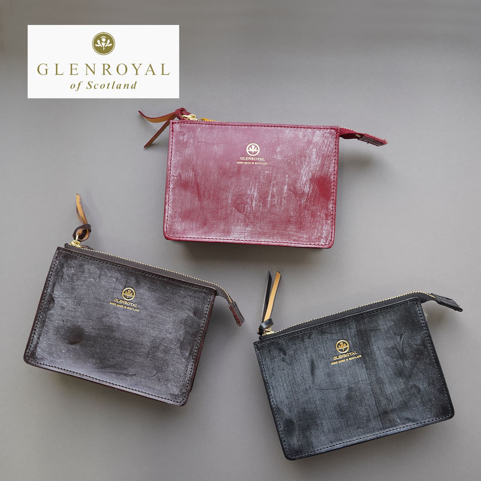   GLENROYAL ݡ ʪ  ߥ˥ݡ SQUARE MINI POUCH  ǥ 쥶 ܳ  ֥ ץ쥼 ե  襤  ֥å ֥饦 å 