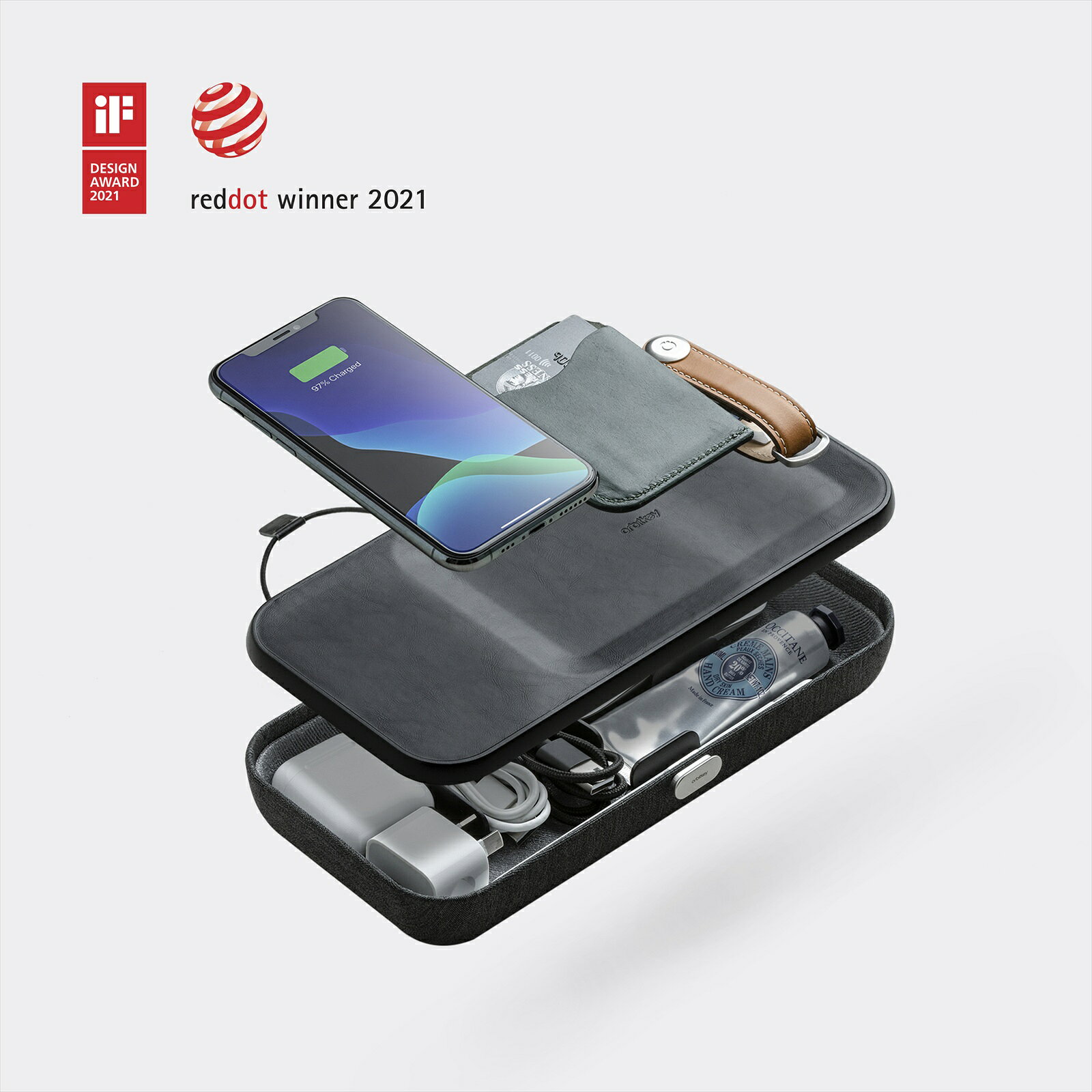 【最大52倍 楽天お買い物マラソン期間限定】Orbitkey オービットキー バッグ カジュアルバッグ アクセサリーポーチ Work Organization Nest v2 ワークオーガニゼーション ネスト v2 メンズ レディース WNS2 ワイヤレス充電 本革 ガジェットケース 小物入れ 収納ケース デ multiverse-annex-10003101 Multiverse ANNEX サンプル画像3