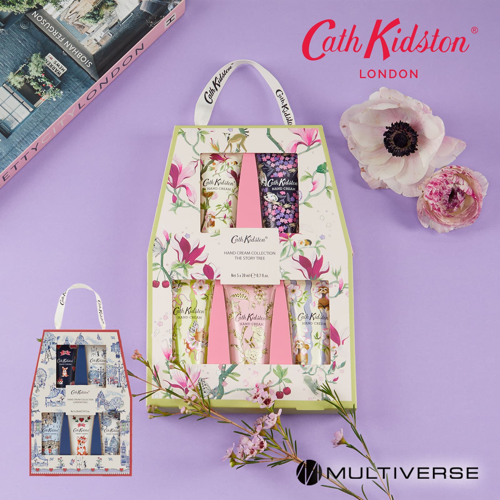 コスメ ハイブランド 正規品 ハンドクリーム ギフト キャスキッドソン Cath Kidston ギフトセット ギフトBOX 紅茶の香り ハンドクリームコレクション 5本セット TEAコレクション ストーリーツリー コスメ プレゼント 女性 レディース ブランド かわいい おしゃれ 人気 誕生日 お祝い 内祝い