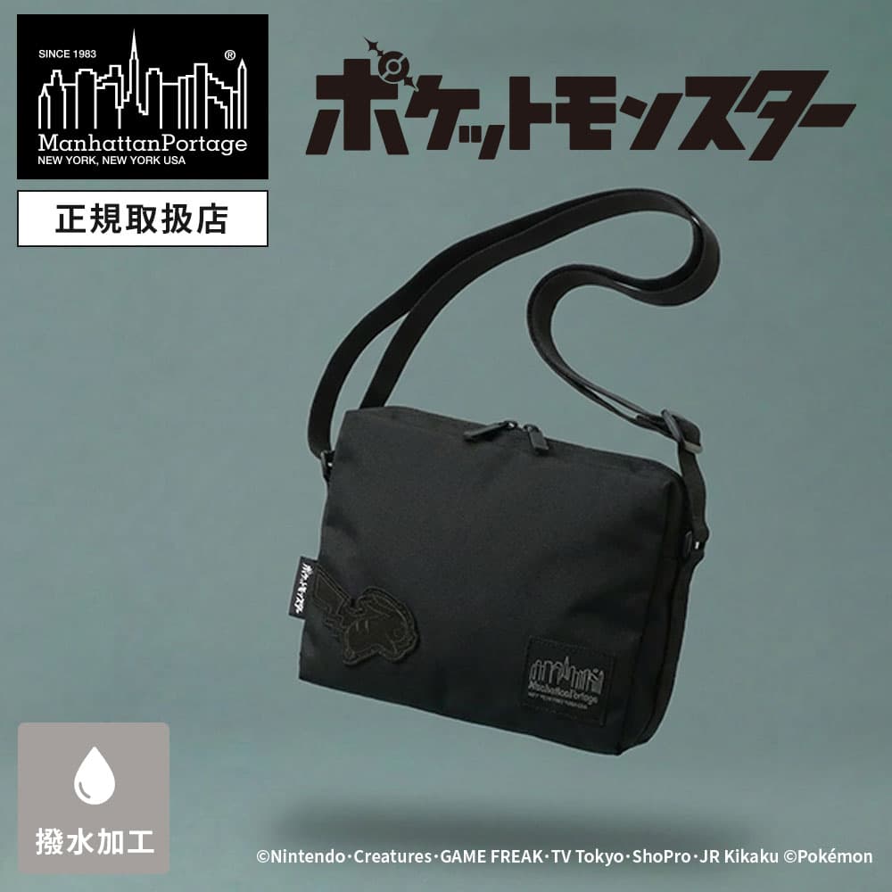 正規品 POKEMON × Manhattan Portage Black Label ポケモン マンハッタンポーテージ ブラックレーベル バッグ カジュアルバッグ ショルダーバッグ 限定 WOOSTER SHOULDER BAG VER 2 TWL POKEMON ウースター ショルダーバッグ v2 twl 黒 メンズ レディース MP1488-2TWLBLPKMN