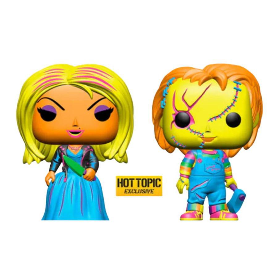 チャッキー + ティファニー フィギュア Funko Pop! Bride Of Chucky - Tiffany & Chucky Blacklight 限定品 チャイルドプレイ TOY