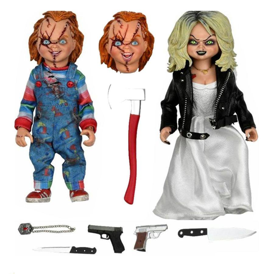 チャッキー + ティファニー 8inch フィギュア 8″ Scale Clothed Figure : Chucky & Tiffany 2-Pack - Bride of Chucky NECA